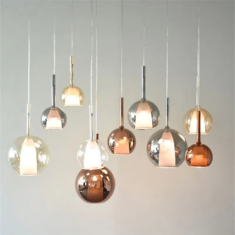 Suspension design moderne nordique en verre design penta glo