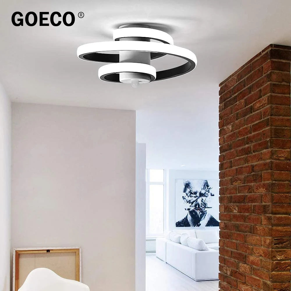 Plafonnier LED moderne en forme de spirale - vue 3 sur 8