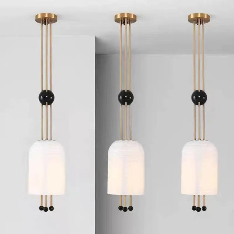 Suspension lanterne à tête unique en verre - vue 3 sur 9