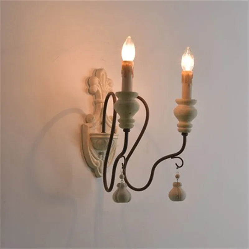 applique murale en bois et fer style vintage industriel - vue 4 sur 10