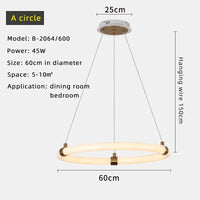 Lustre led nordique moderne décoration