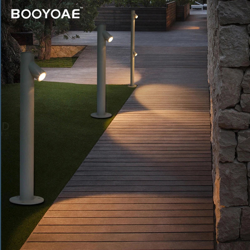 Lampadaire extérieur de pelouse moderne en aluminium - vue 4 sur 10