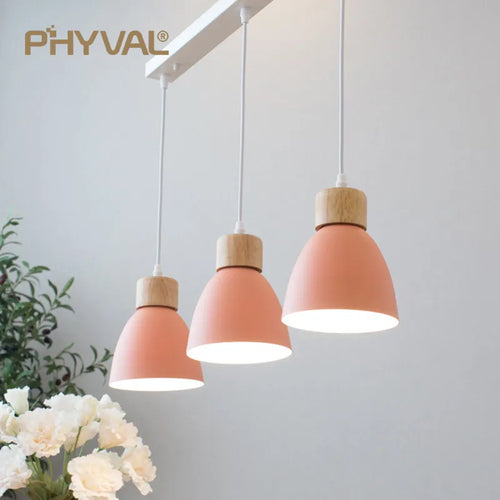 Lustre nordique bois 3 têtes décor