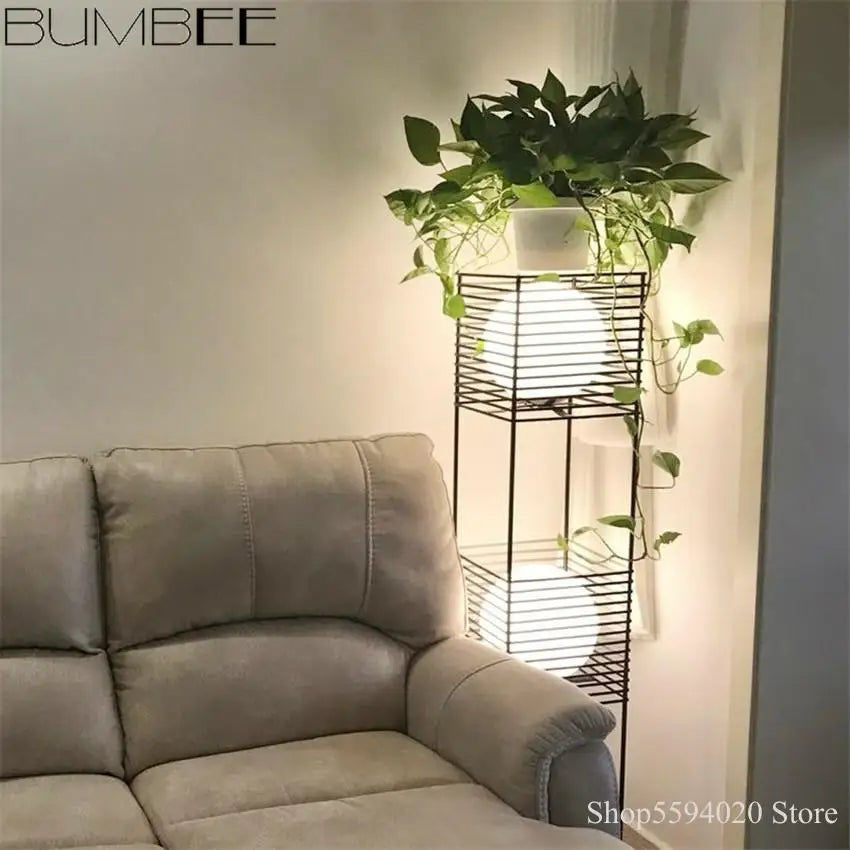 lampadaire led sur pied style chinois décoratif pour la maison - vue 6 sur 10