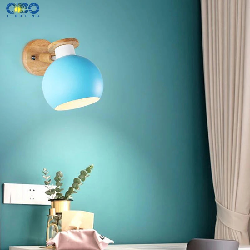 applique murale moderne en fer et bois à led - vue 5 sur 17