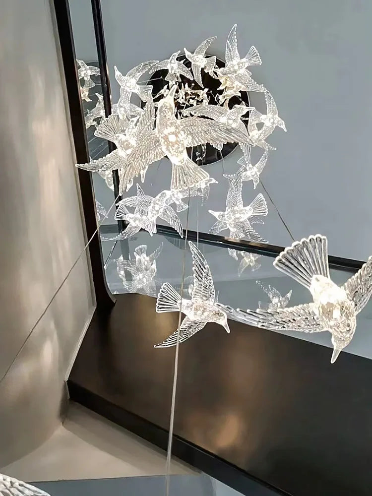 lustre minimaliste en acrylique pour éclairage intérieur moderne - vue 3 sur 14