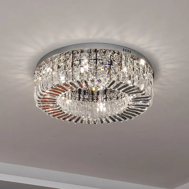 Plafonnier Led suspendu en cristal au design nordique luxueux