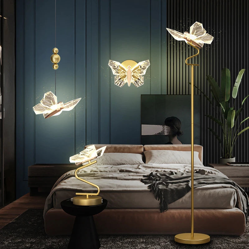 applique murale led papillon pour décoration intérieure moderne - vue 5 sur 8