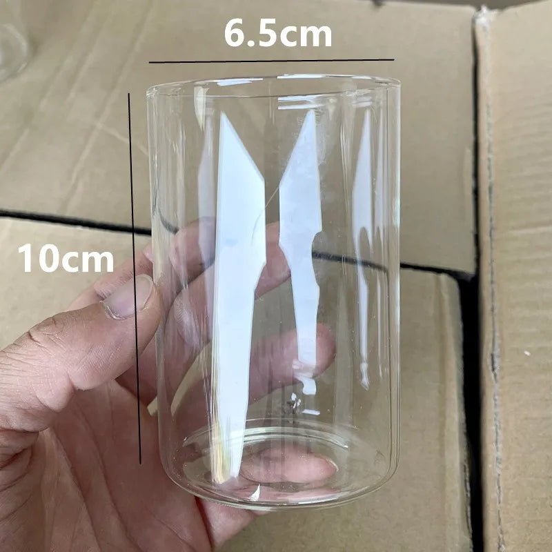 bougeoirs en verre transparent en forme de tasse décoration festive pour la maison - vue 10 sur 10