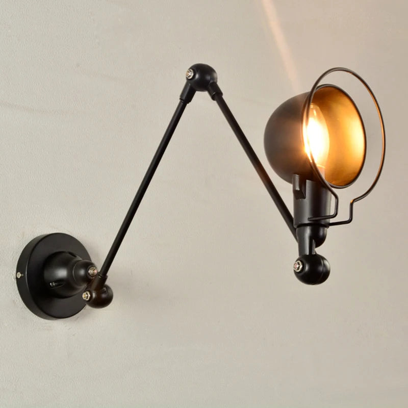 Nordique rétro réglable Joint Long bras applique créative intérieur chambre chevet бра décor à la maison fer applique murale moderne luminaria