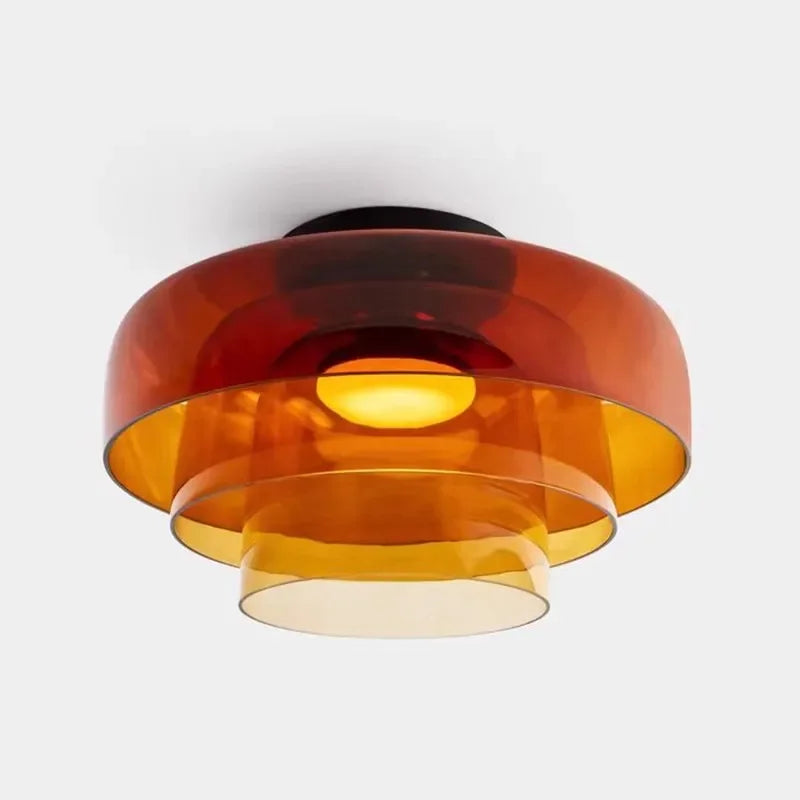 Plafonnier en verre nordique chambre à coucher plafonnier médiéval pour Restaurant Simple moderne créatif salle à manger lampes de décoration