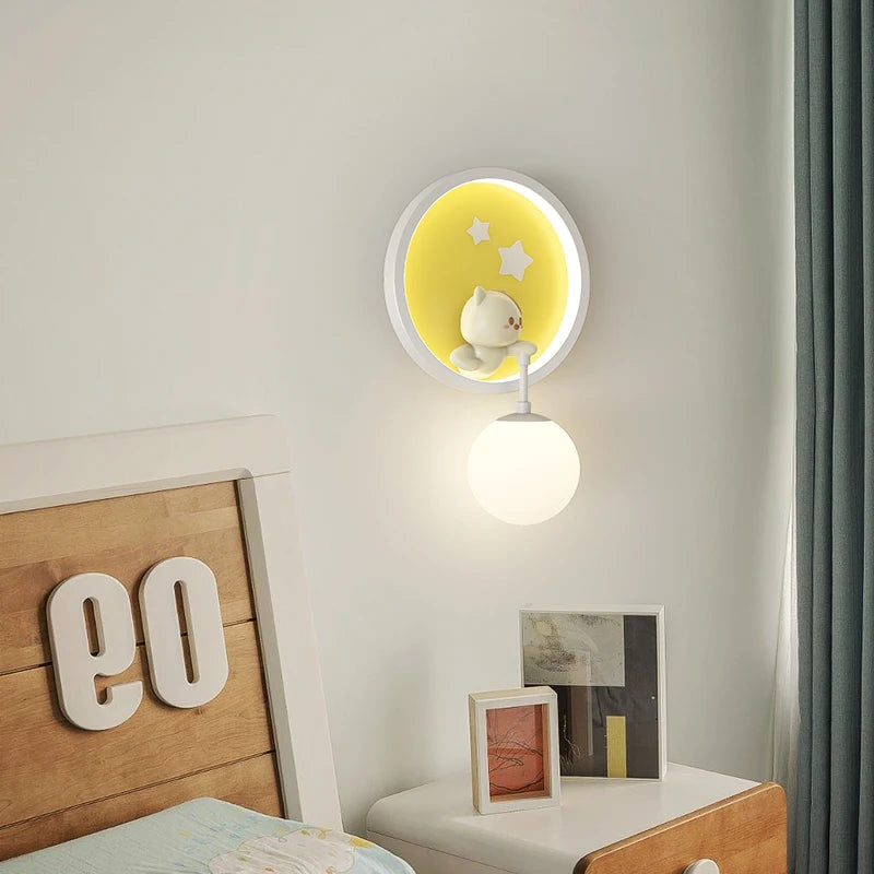 applique murale romantique éclairage décoratif animal pour enfant - vue 6 sur 9