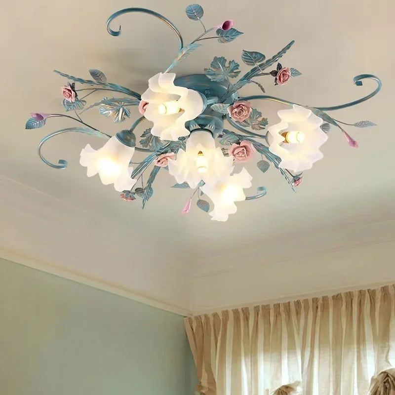 plafonnier romantique style pastoral led
