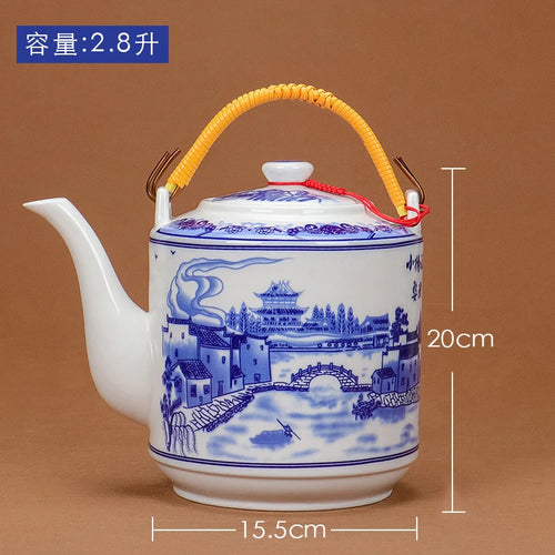 Théière céramique jingdezhen grande capacité style chinois traditionnel