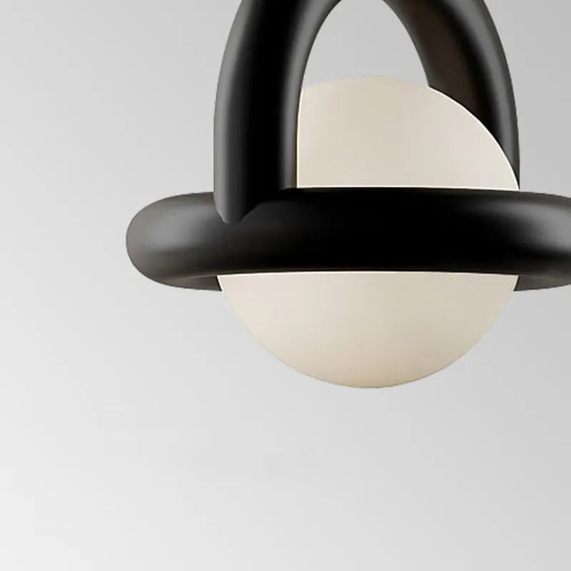 Suspension design ballon avec corps arrondi coloré - vue 6 sur 9