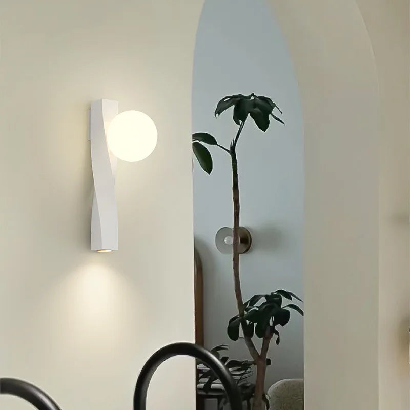 applique murale led en aluminium et verre pour éclairage divers - vue 5 sur 12