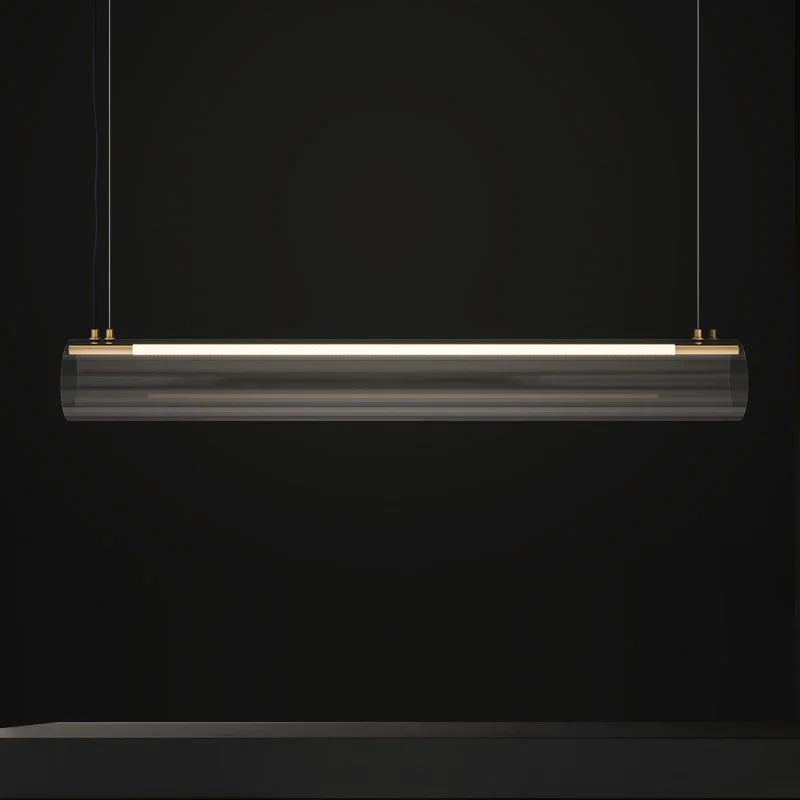 lampes suspendues long tube acrylique nordique pour restaurants et bars - vue 4 sur 9
