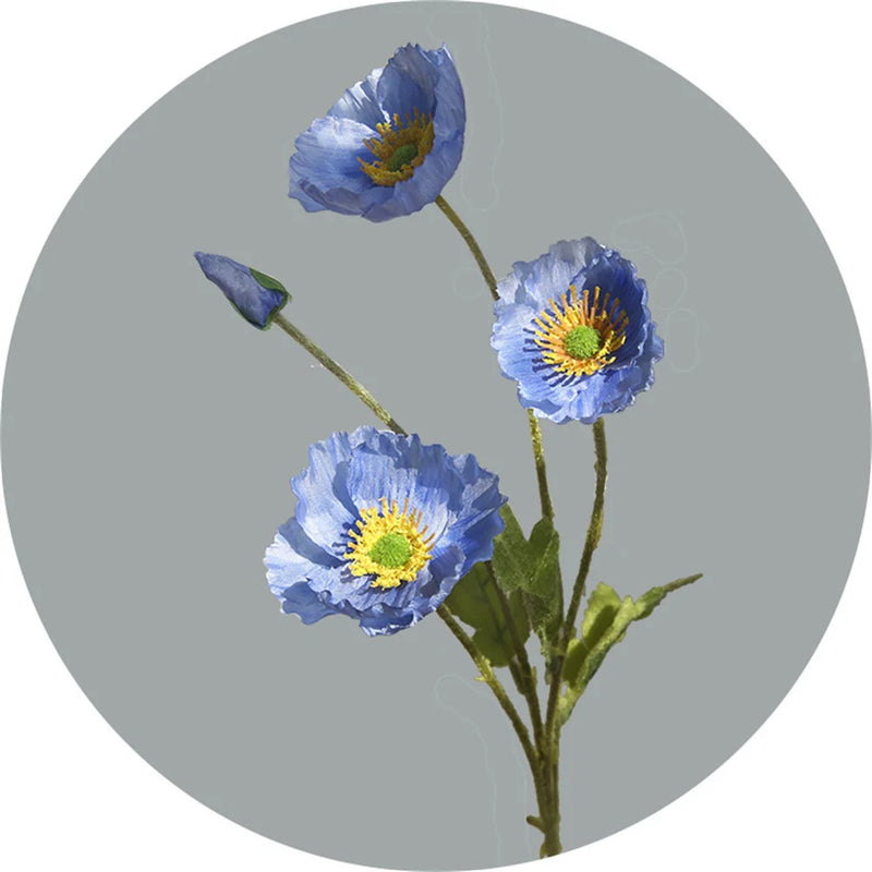 fleurs artificielles coquelicots en soie pour décorations et bouquets