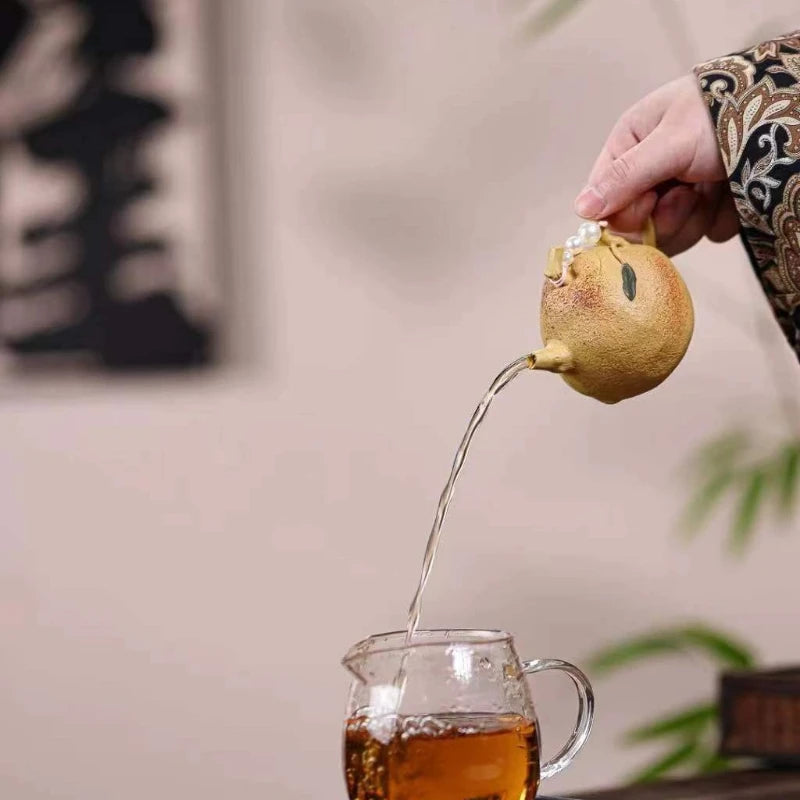 théière yixing argile brute biomimétique artisanale kung fu - vue 5 sur 6