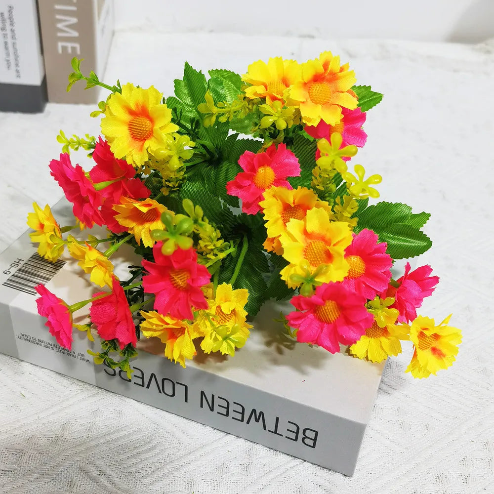 lot de fleurs artificielles résistantes aux uv pour décoration extérieure - vue 12 sur 16