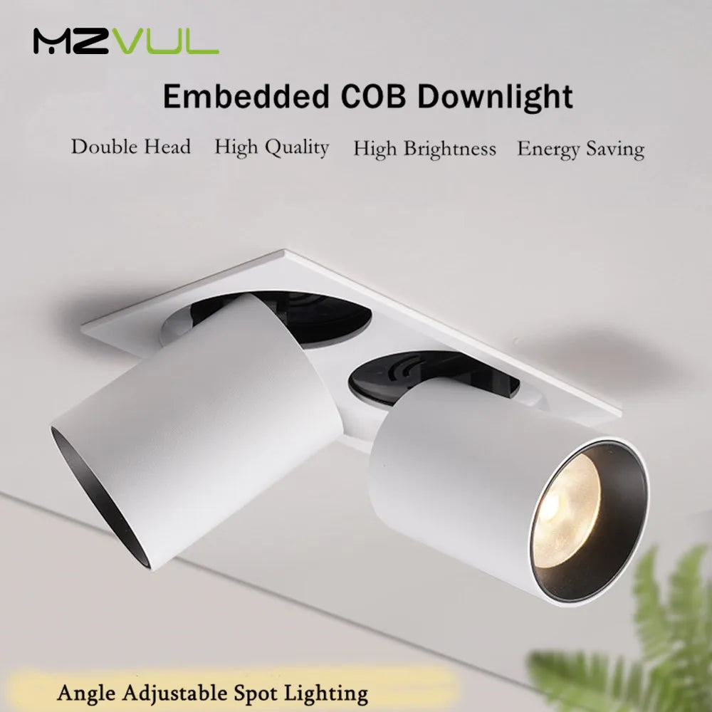 spot led encastré rotatif 360° carré extensible