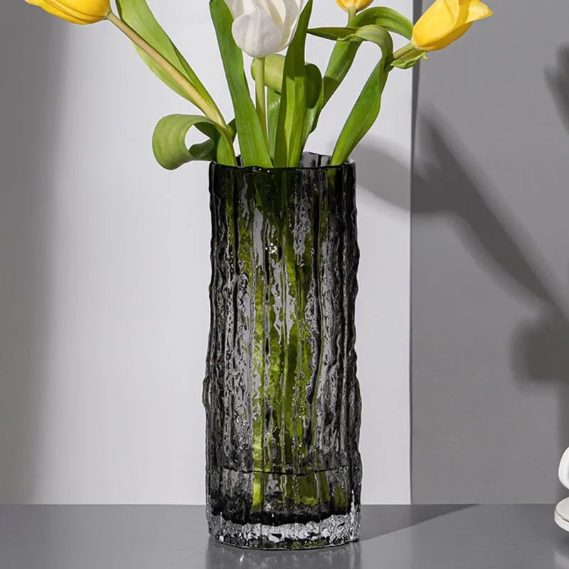 vase en verre transparent pour arrangement floral décoratif - vue 3 sur 7
