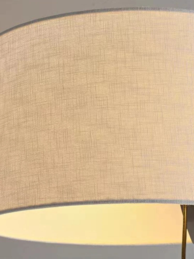lampadaire moderne minimaliste avec abat-jour en tissu rétro - vue 6 sur 8
