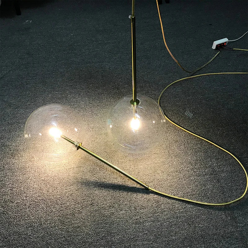 LED moderne Lustre nordique lampes suspendues Lustre luminaire boule de verre abat-jour chambre salle à manger lampe suspendue Restaurant - vue 5 sur 15