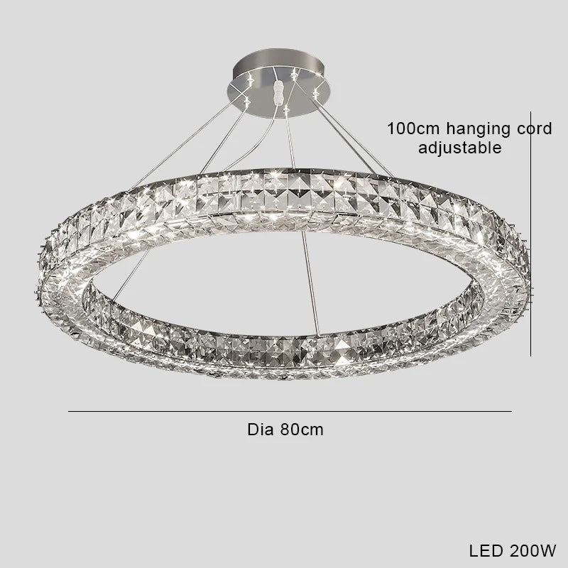 lustre suspendu en cristal design luxe nouvelle collection
