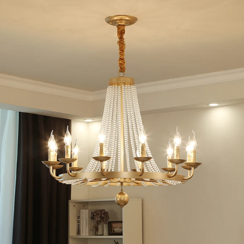 suspension vintage en cristal pour décoration rétro chic