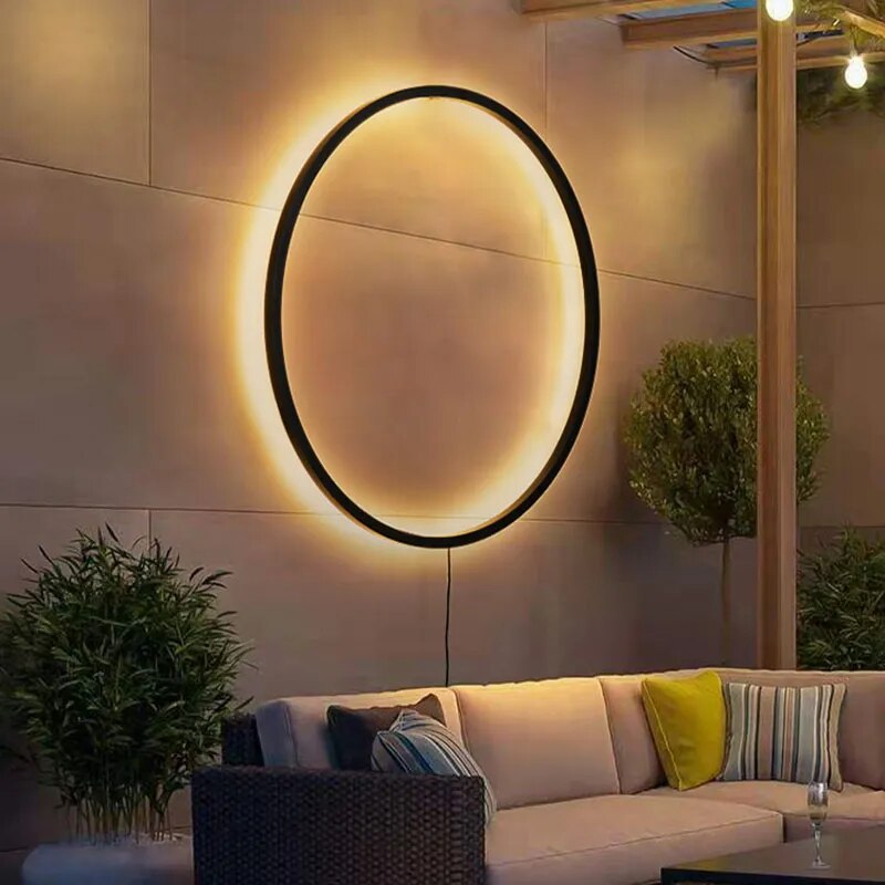 applique murale led lumières intérieur cercle fond décoration - vue 2 sur 23