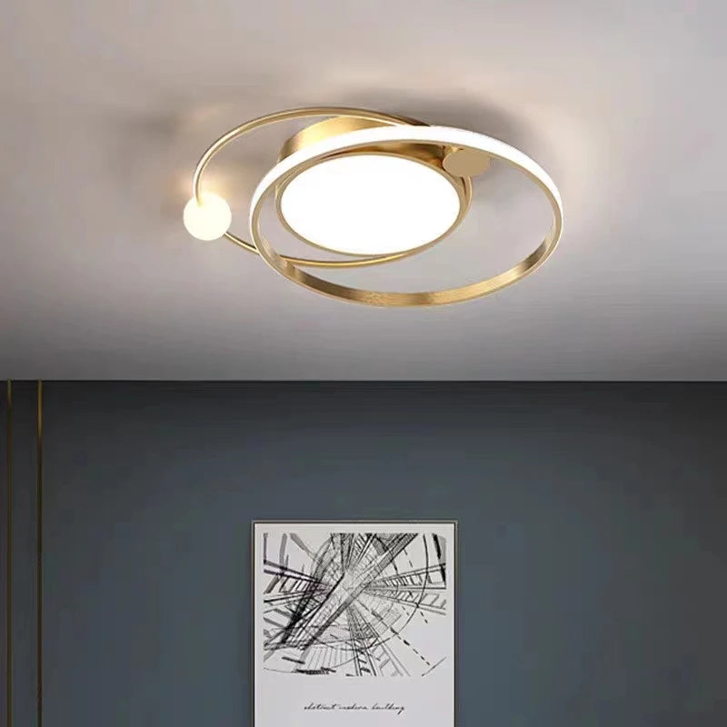 Lustre Led moderne pour chambre salon cuisine étude plafonnier ménage nordique atmosphère créative luminaire - vue 7 sur 13