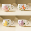 Ensemble tasse café céramique style chinois soucoupe raffinée