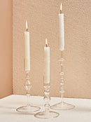 bougeoir en verre transparent décoration intérieure moderne nordique