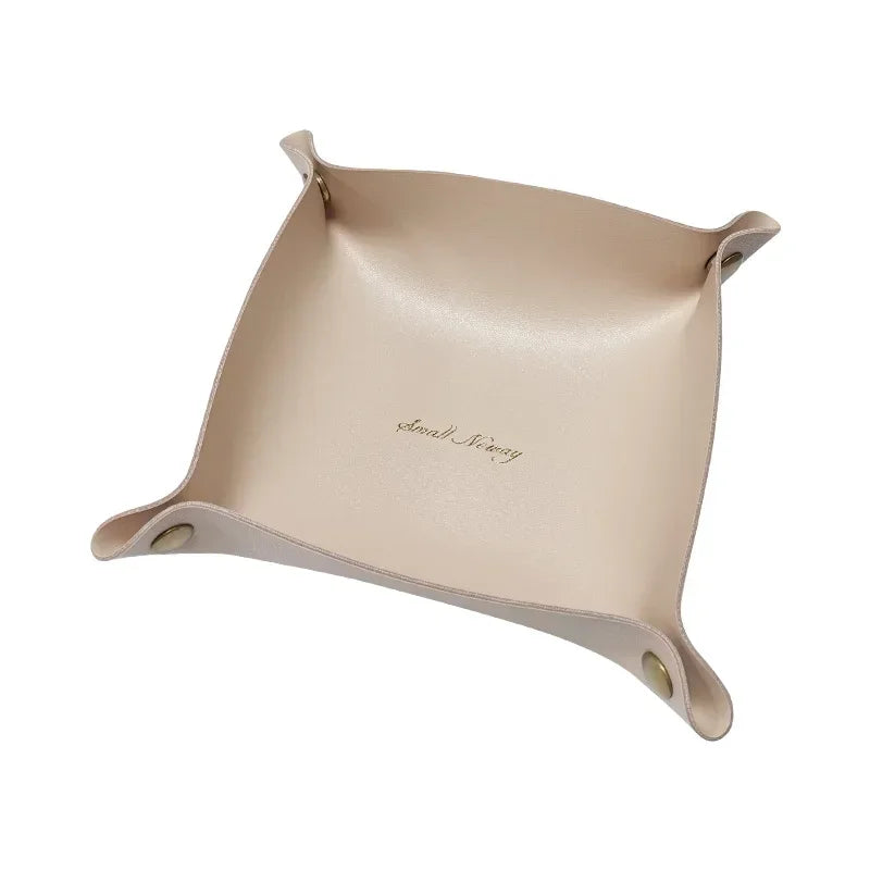 Vide-poche organisateur pliable en cuir pour bureau bijoux et cosmétiques - vue 13 sur 19