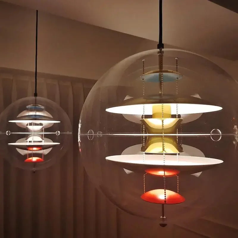 suspension globe planet design pour bar et restaurant - vue 4 sur 9