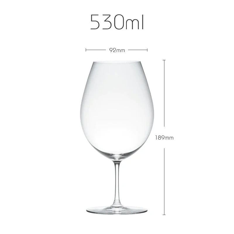 Verre à vin court cristal style kimura artisanal
