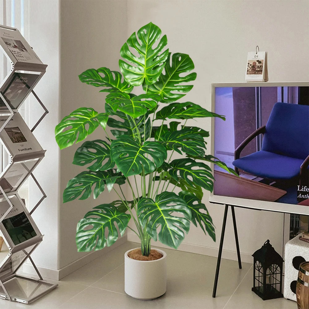 plante monstera artificielle tropicale pour décoration intérieure et extérieure - vue 5 sur 9