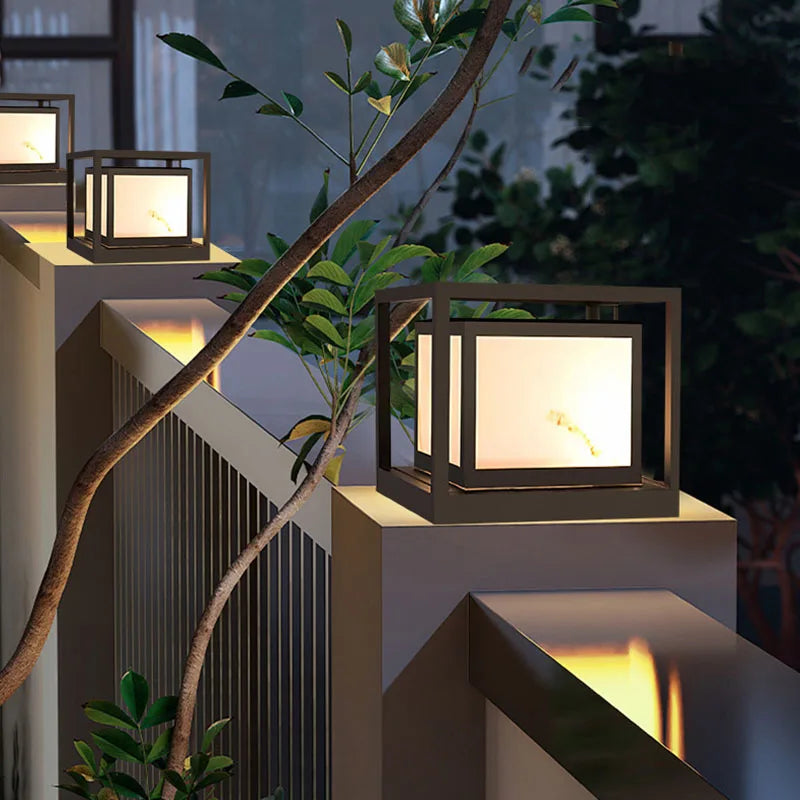 lampe LED solaire moderne pour décoration d'extérieur luxueuse - vue 4 sur 14