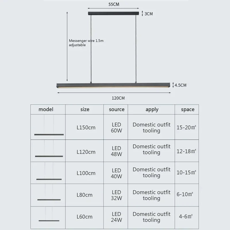 suspension moderne à LED pour un intérieur élégant et décoratif - vue 5 sur 14