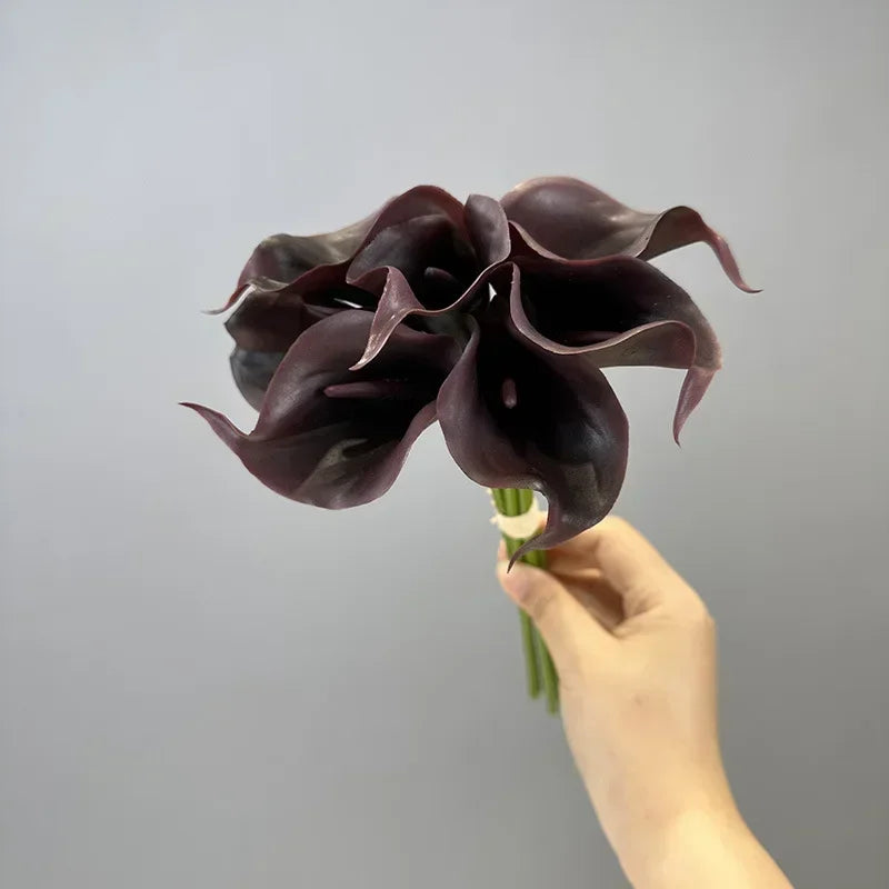 lot de 2 bouquets de lys calla artificiels pour décoration de mariage - vue 8 sur 11