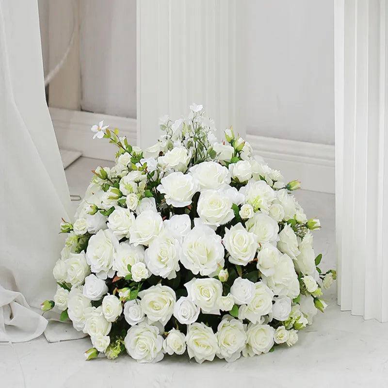 boules de fleurs artificielles en soie pour décoration de mariage et photo