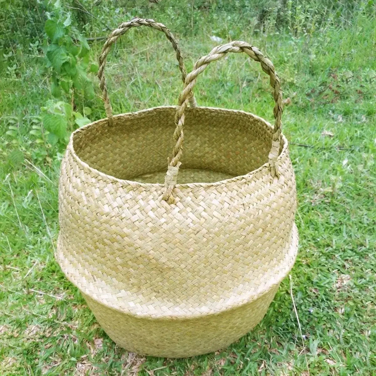 panier suspendu en osier pour rangement et décoration - vue 4 sur 16