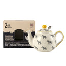 Theiere ceramique motif zebre avec infuseur inox