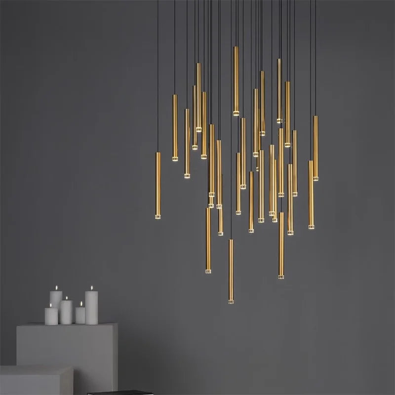 Lustre led suspendu design moderne pour villa loft hôtel