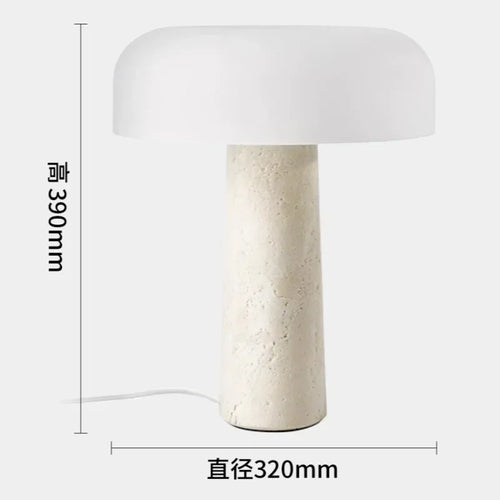 lampe à poser en travertin naturel design créatif pour décoration intérieure