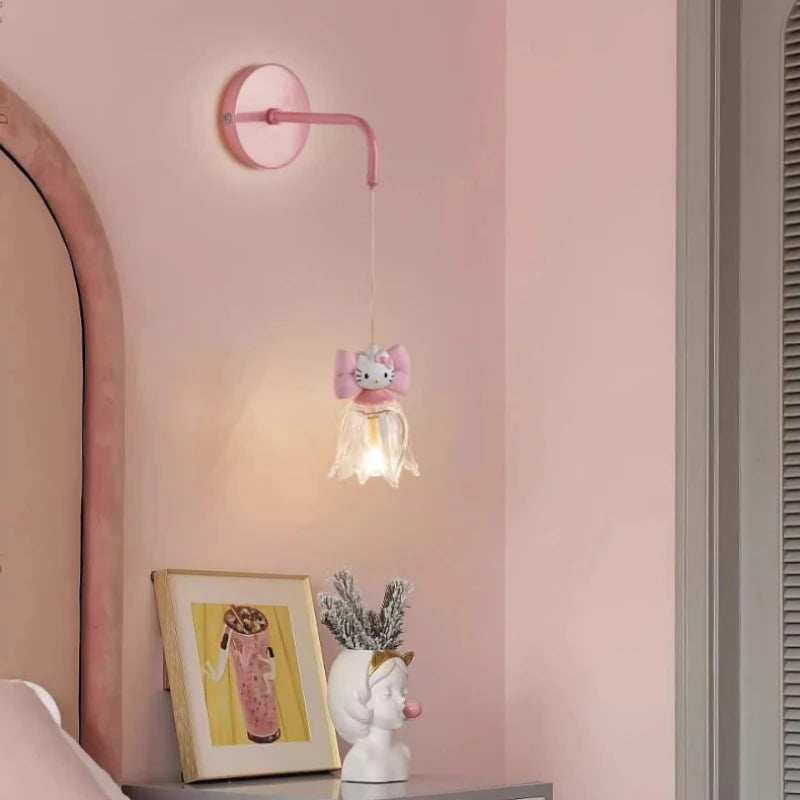 lampe de chevet chaton mignon pour chambre d'enfant décorative - vue 4 sur 7
