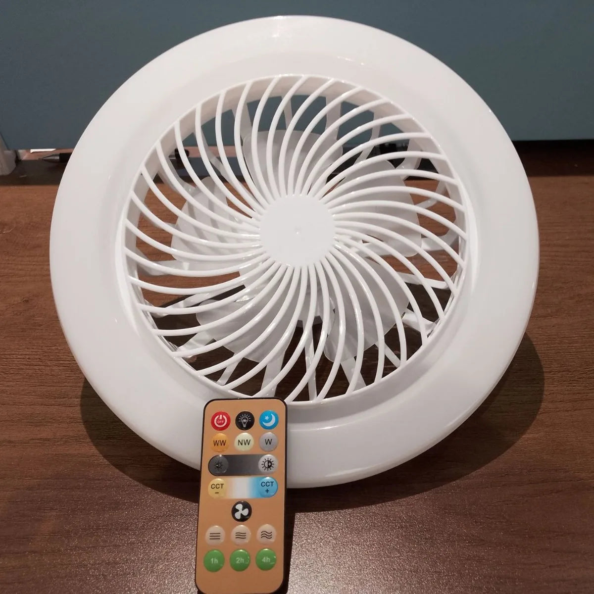 plafonnier led intelligent avec ventilateur et télécommande - vue 6 sur 6