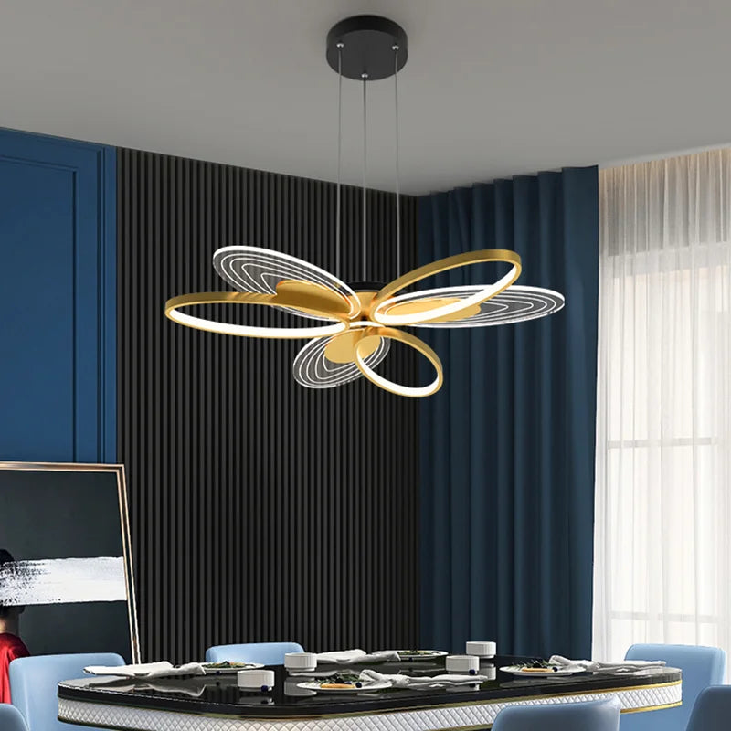 lustre nordique minimaliste led papillon créatif suspendu