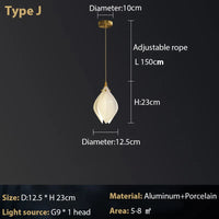 Lustre Magnolia en céramique